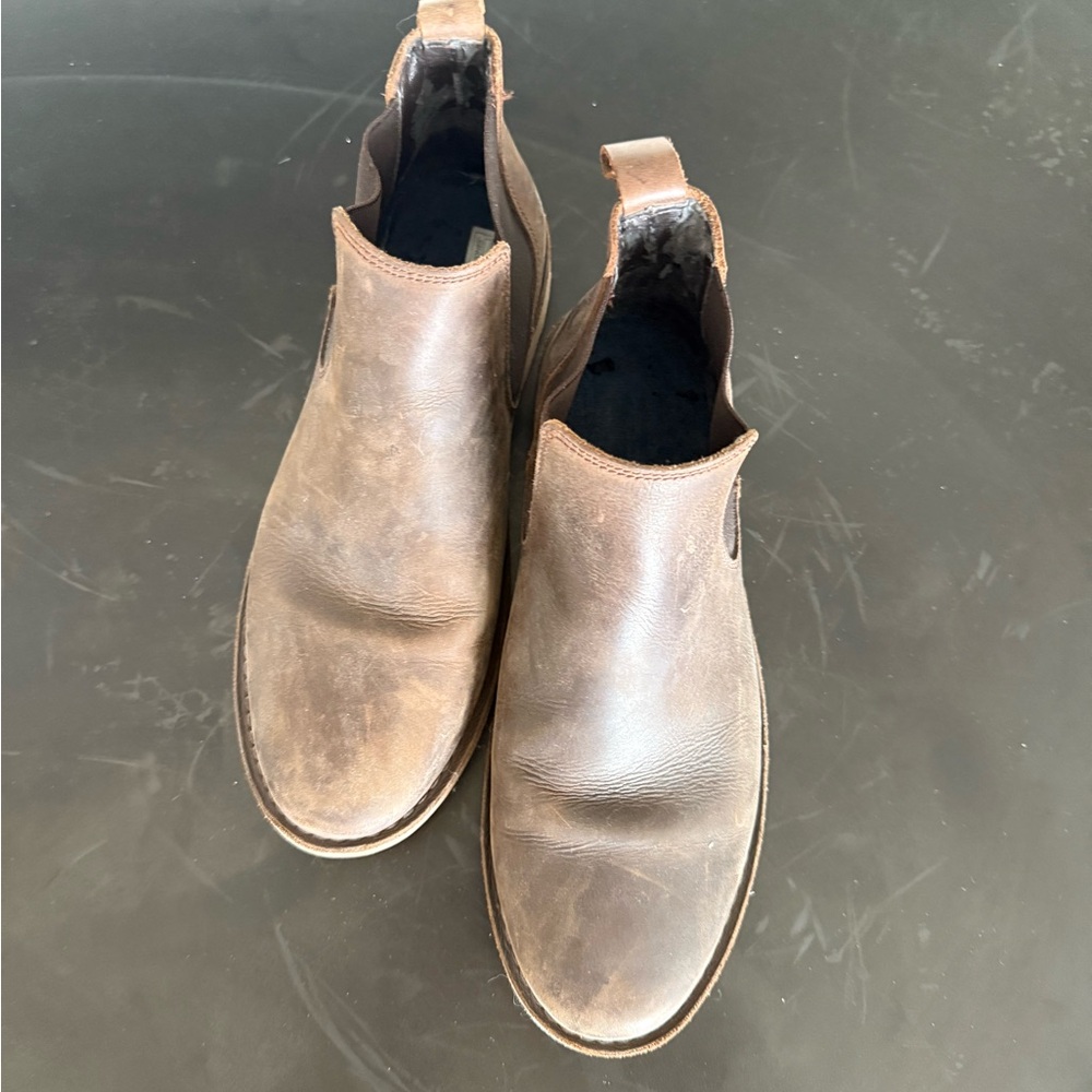 Jack & Jones Brown Leather Chelsea Boots